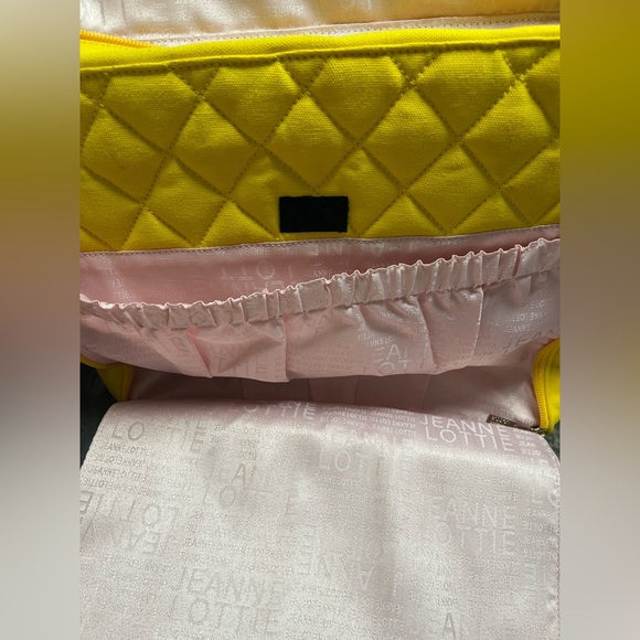 Vibrant Yellow Quilted Baby Bag with Pink Details - Picture 6 of 8